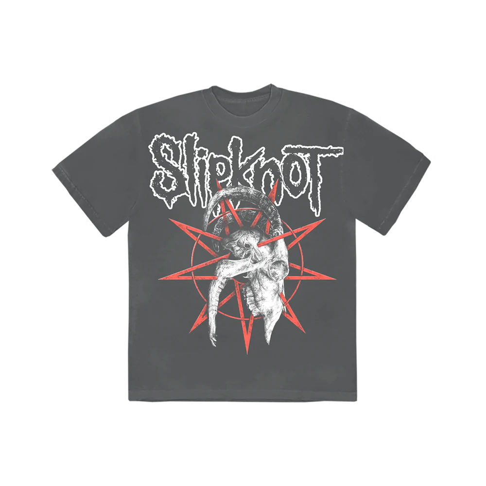 SLIPKNOT GOAT SKULL CHARCOAL US '22 TOUR T-SHIRT